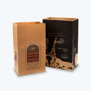 Custom Printed Box Bottom Kraft Bags