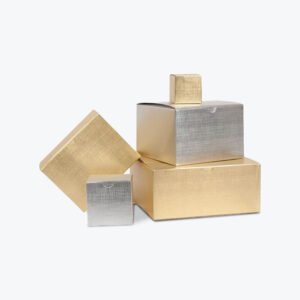 Gold & Silver Folding Set Up Apparel Boxes